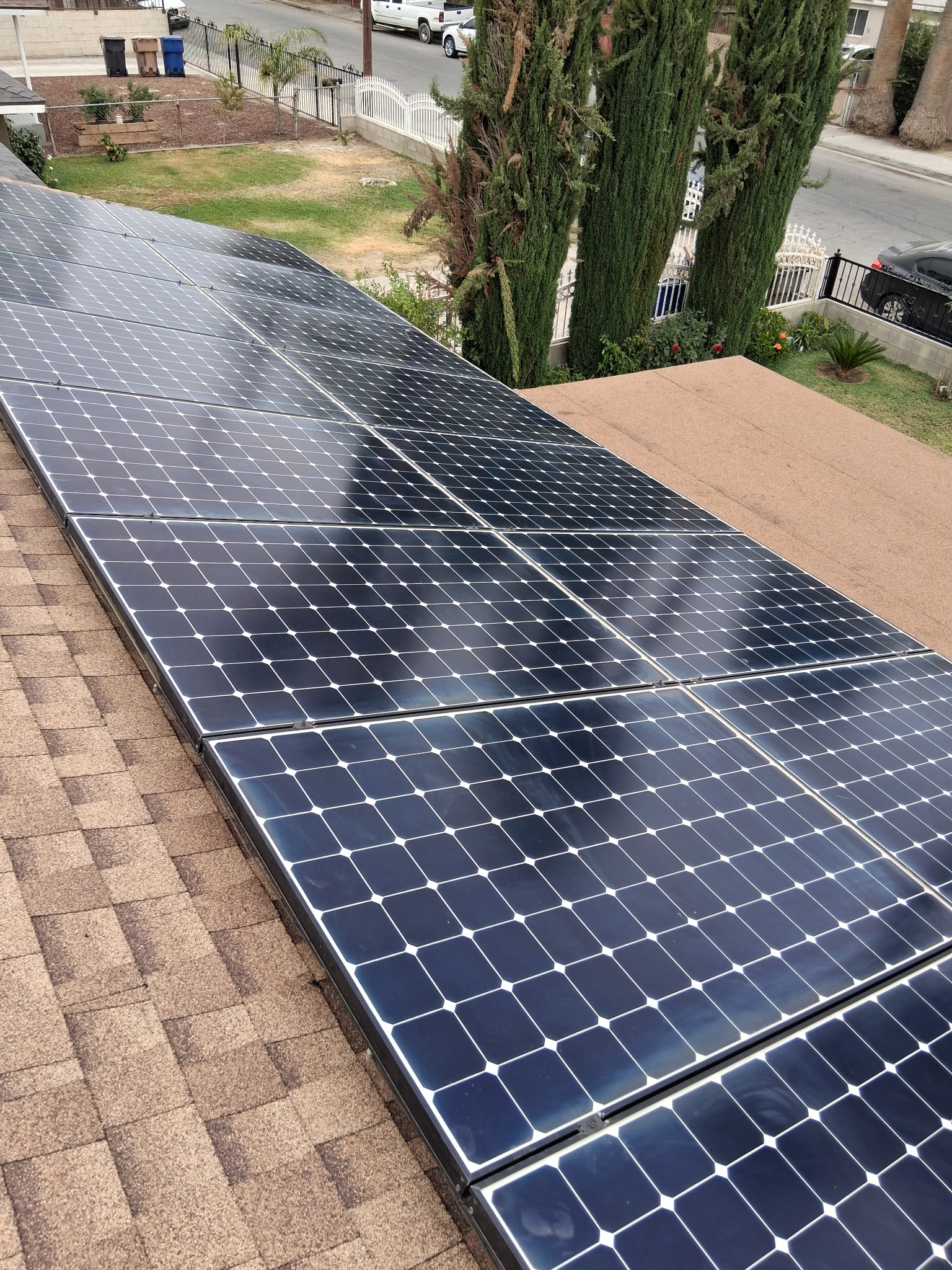 Detalle de paneles solares